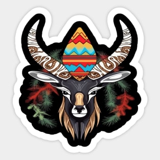 Gemsbok Christmas Sticker